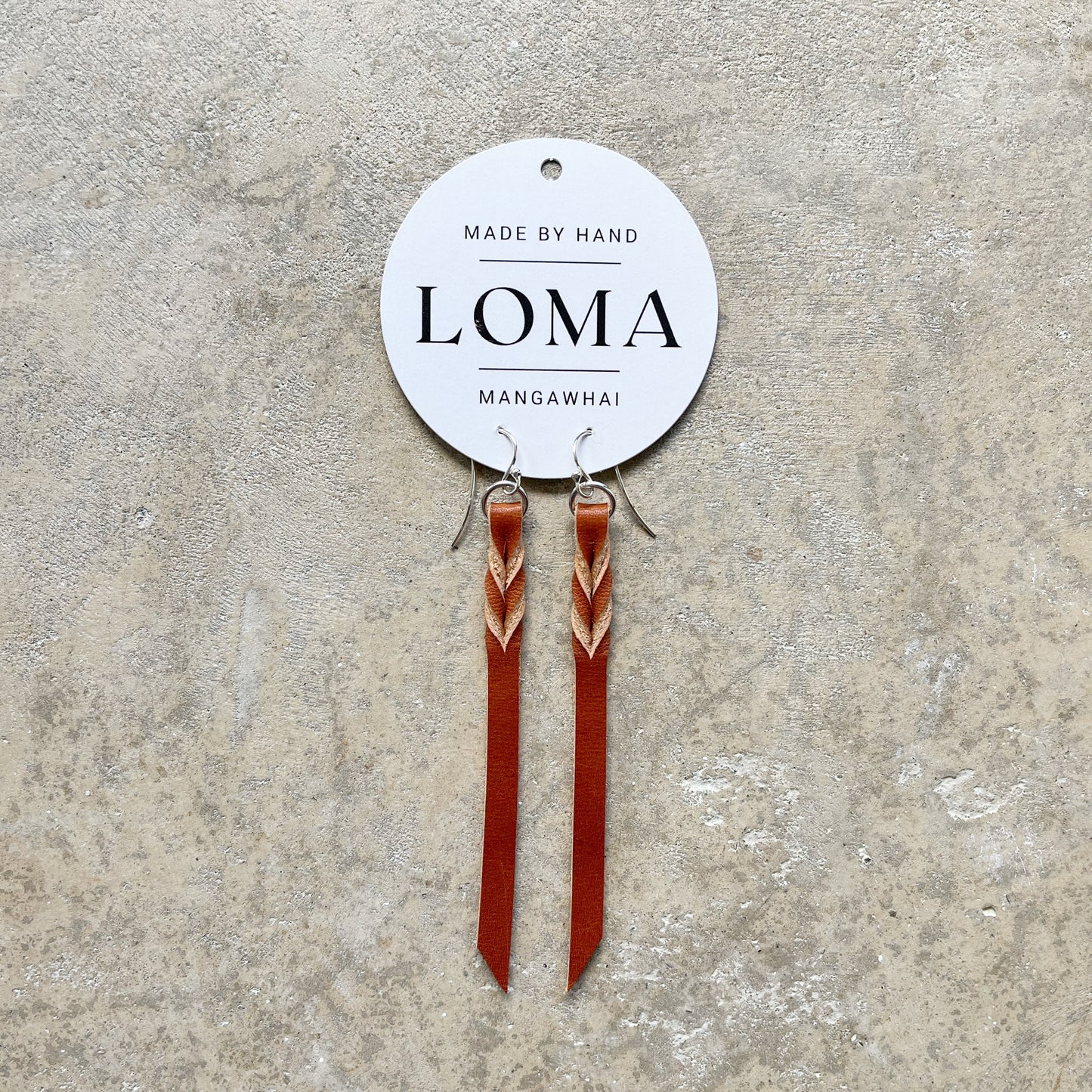 Leather Twist Detail Earrings
