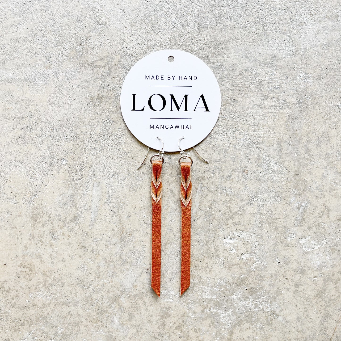 Leather Twist Detail Earrings