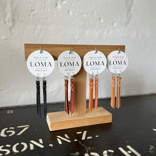 Leather Twist Detail Earrings