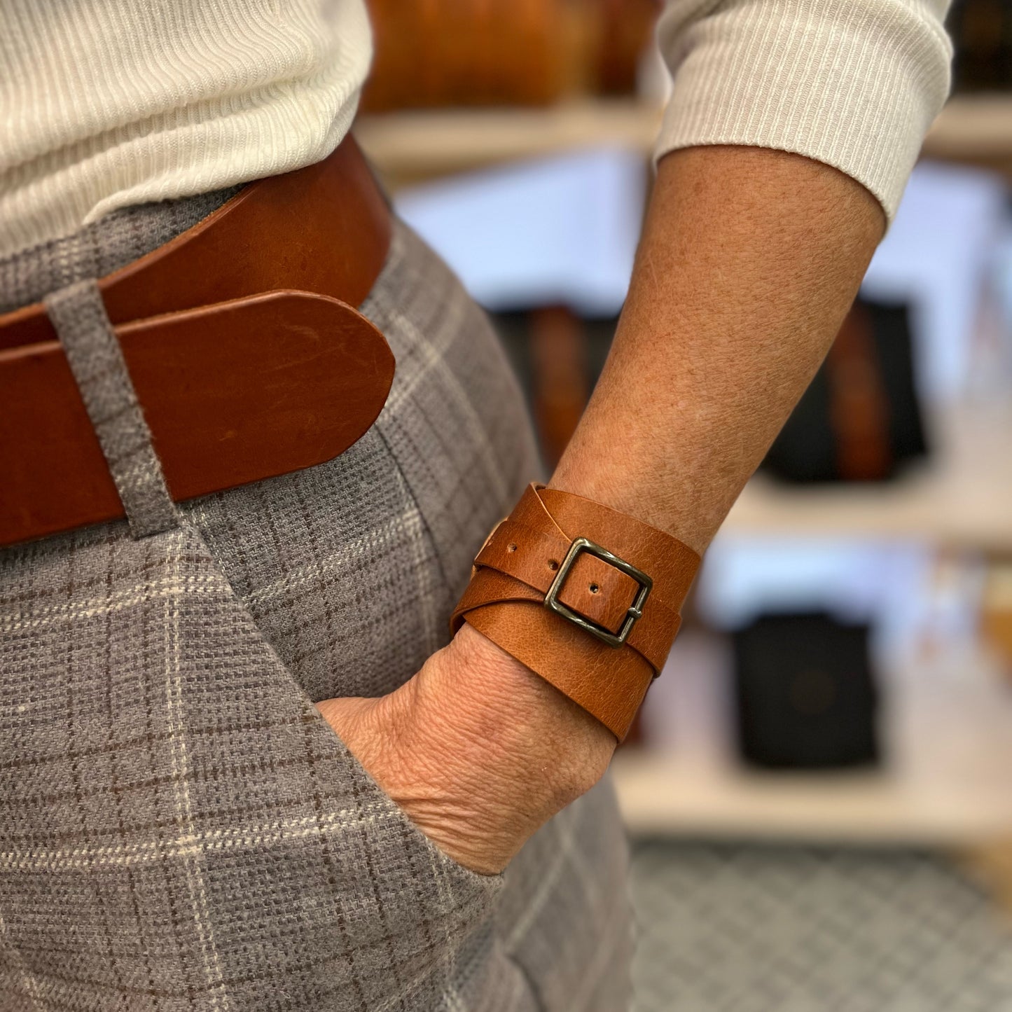 Buckled wrap cuff