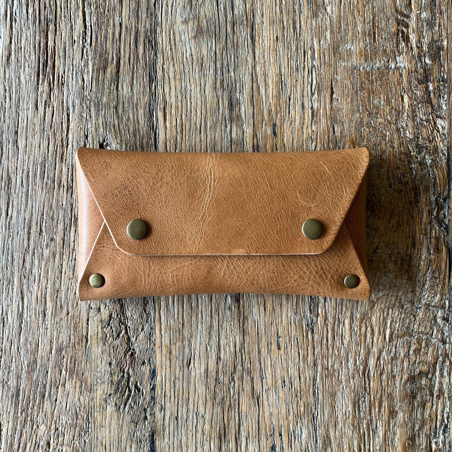 Stevie wallet in natural vegetable tanned leather