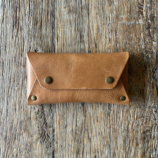 Stevie wallet in natural vegetable tanned leather