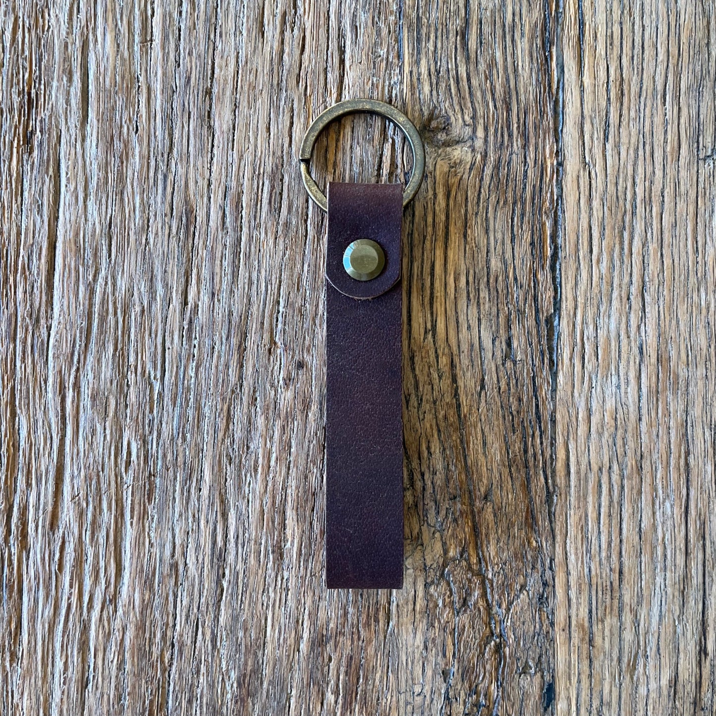 Whiskey brown loop keyfob