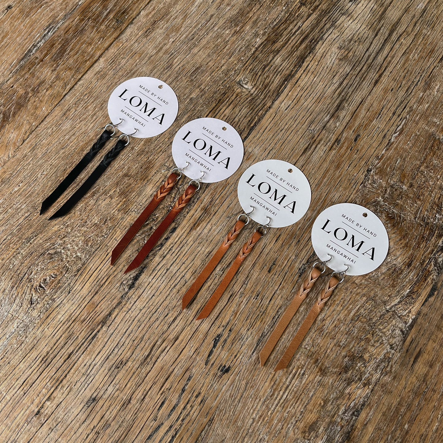 Leather Twist Detail Earrings